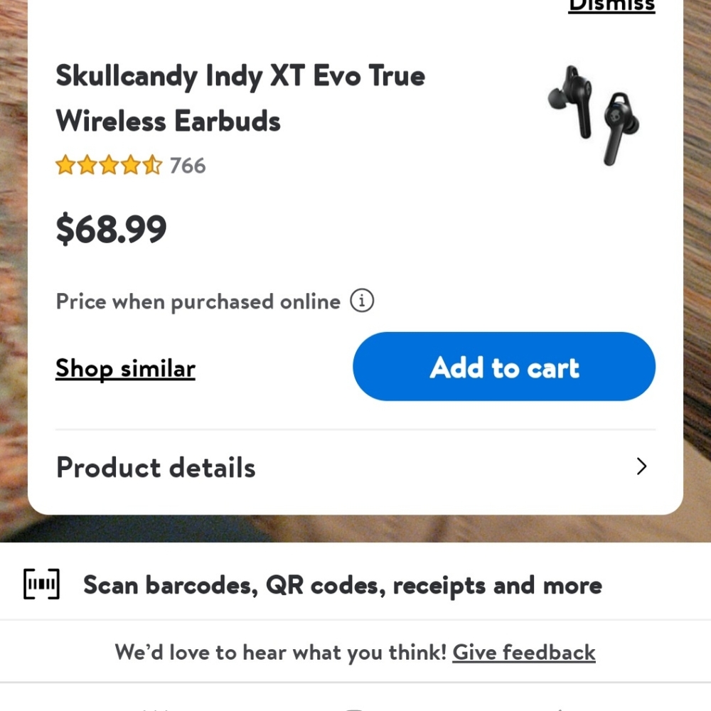 Skullcandy Bluetooth earbuds